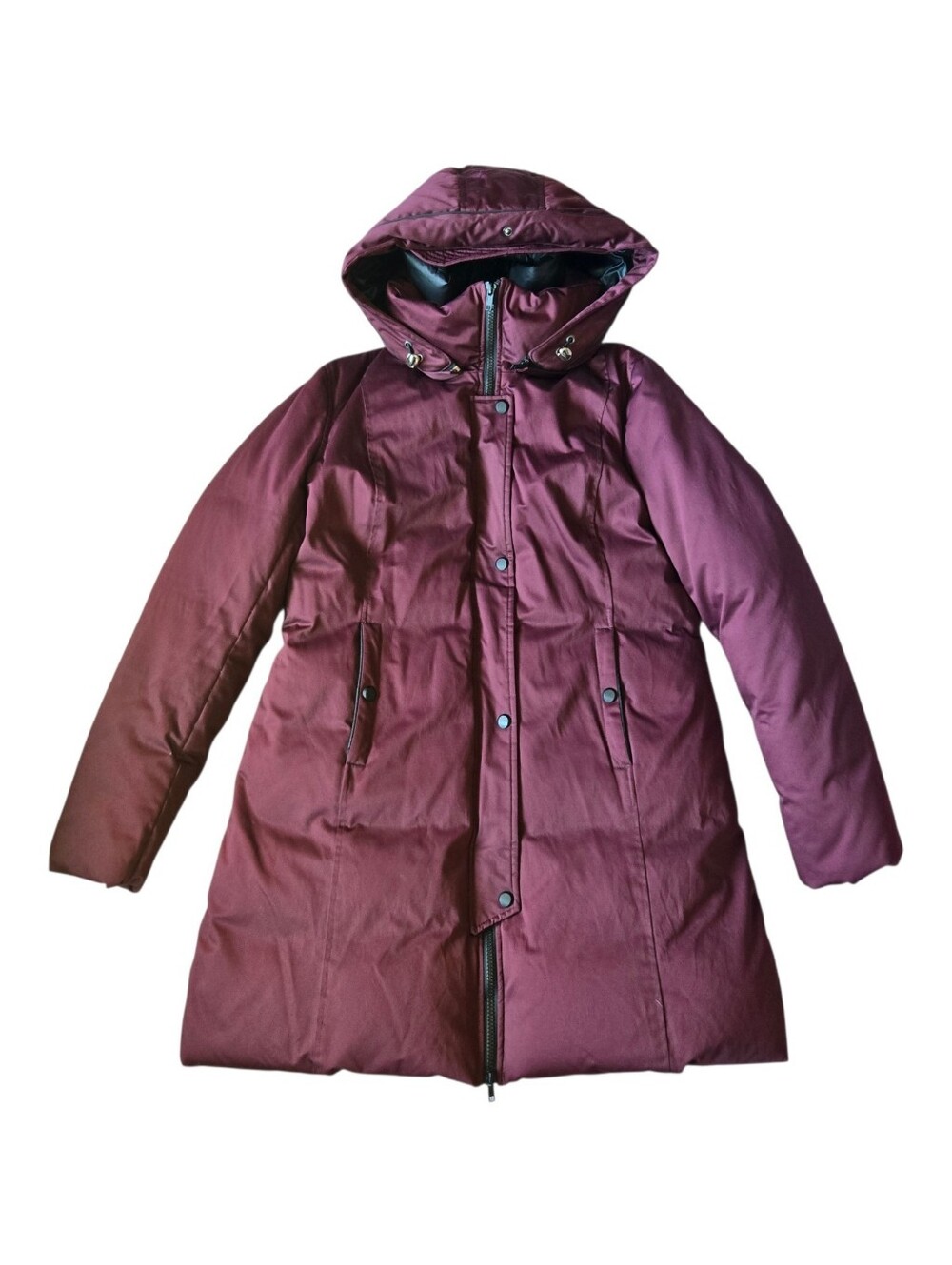 Soia & Kyo Down Parka Winter Jacket Water Resistant Burgundy XL